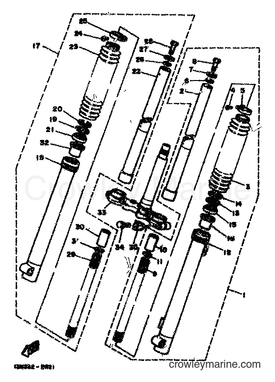 Yamaha Motors DT80MX (36N) [999] - FRONT FORK