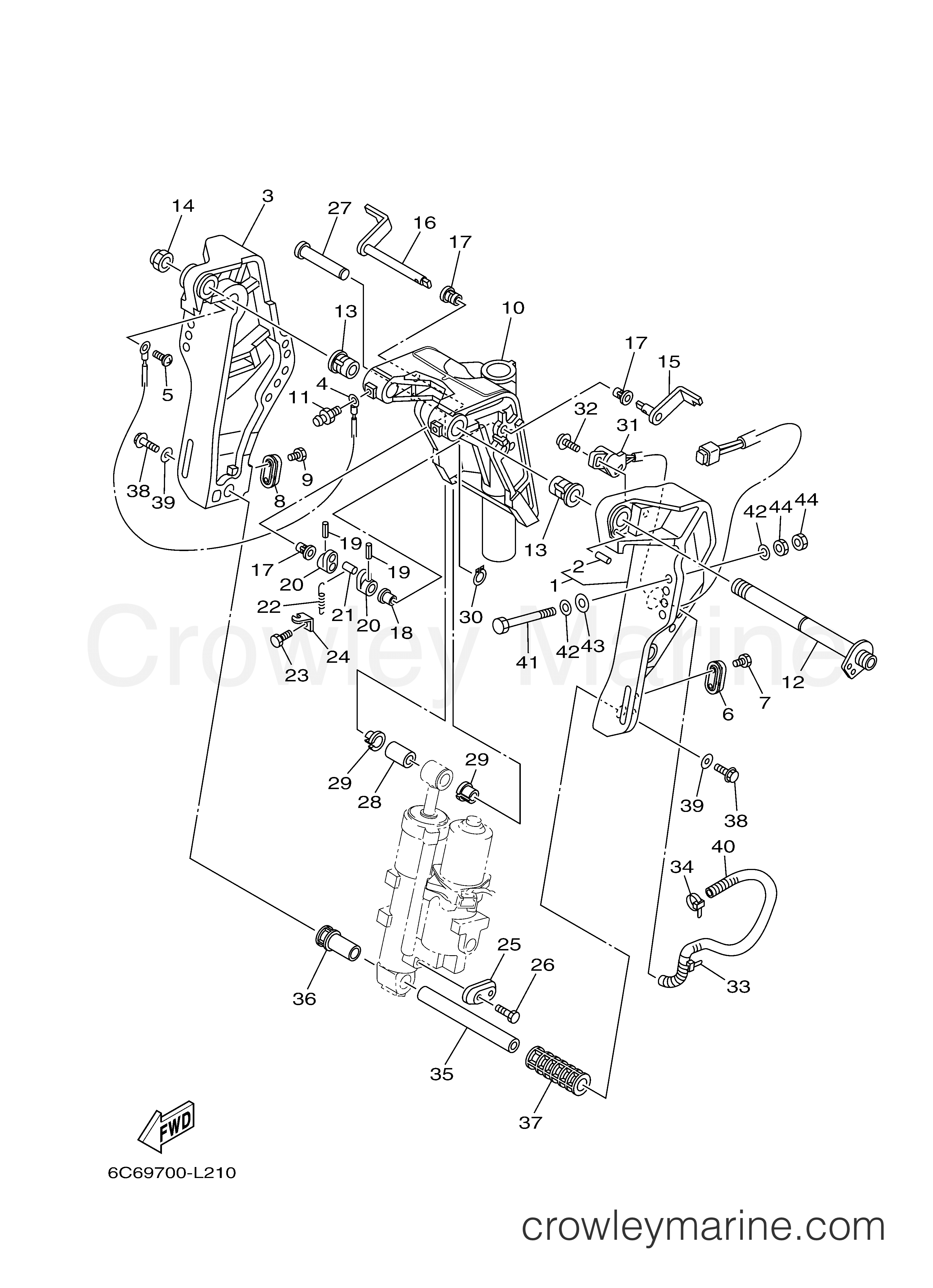 Yamaha Motors T60LB - BRACKET 1