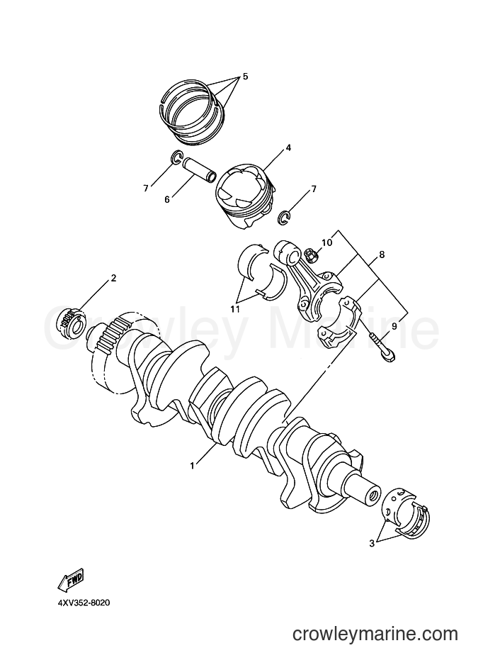 2000 Sport Bike YZF-R1 - YZF-R1 (5JJ1) [040] - CRANKSHAFT & PISTON