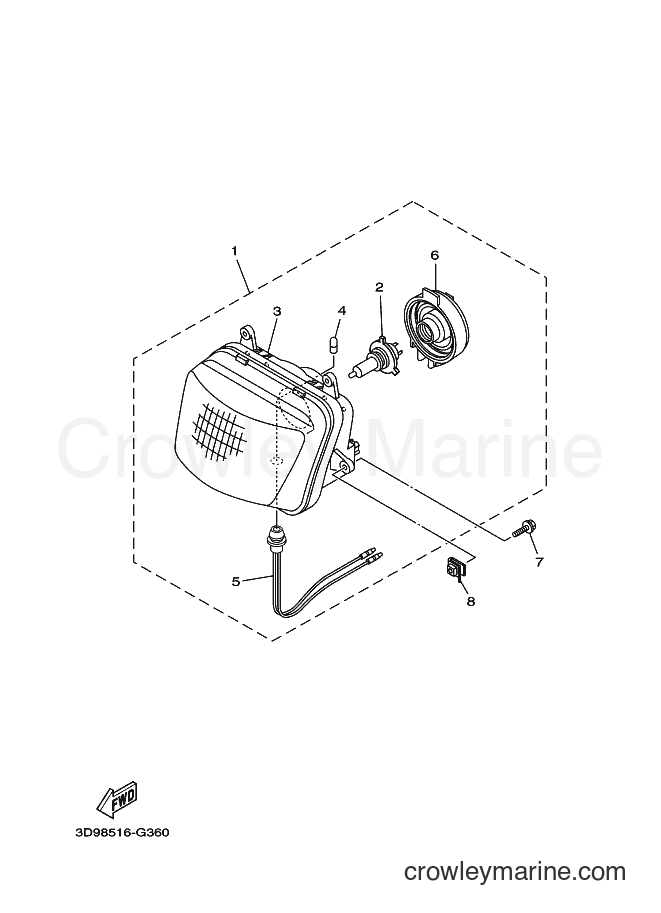 2011 Street Bike YBR125ESD - YBR125ESD (3D9A) [010] - HEADLIGHT