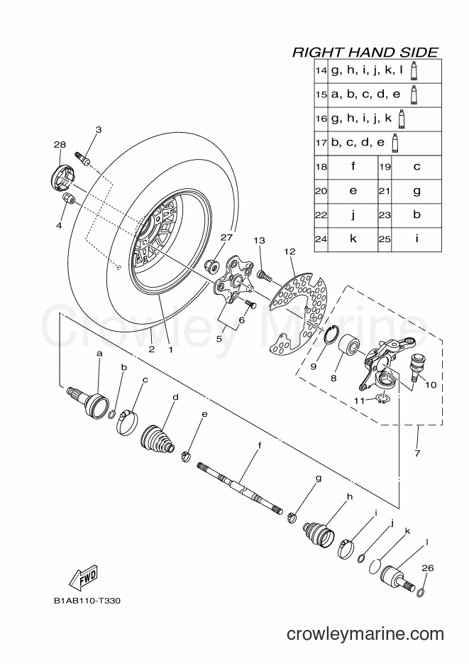 2018 ATV YFM700FWAD - YFM700FWAD (B1AS) [010] - FRONT WHEEL 2