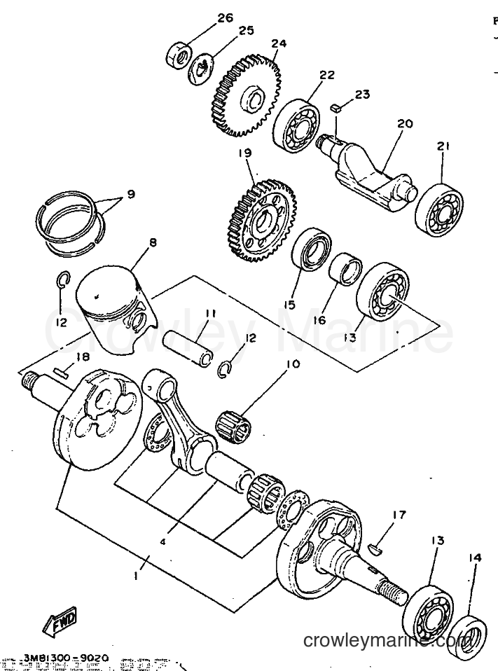 1991 Dirt Bike DT125R - DT125R (3PY3) [999] - CRANKSHAFT & PISTON