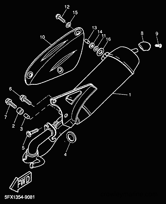 2001 Scooter CW50RS - CW50RS (5FXM) [020] - EXHAUST