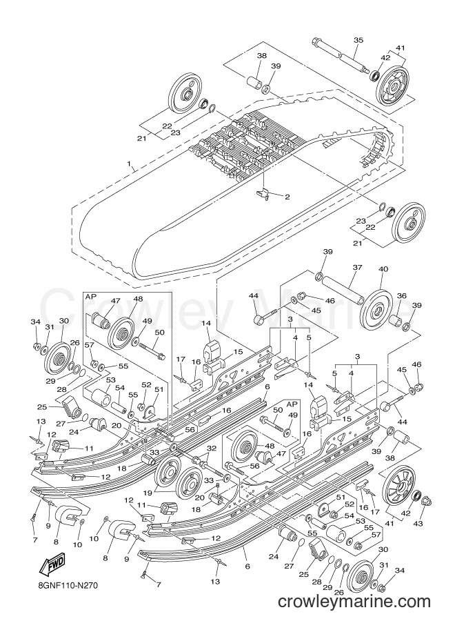 2015 Snowmobile RPZ50S - RPZ50S (8GNH) [030] - TRACK SUSPENSION 1