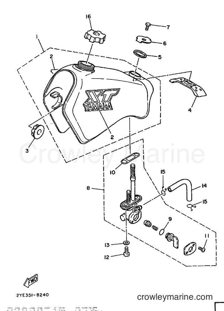 Yamaha Motors XT125 (2YE1) [99A] - FUEL TANK