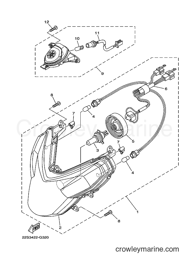 Yamaha Motors AT115C (22S4) [010] - HEADLIGHT