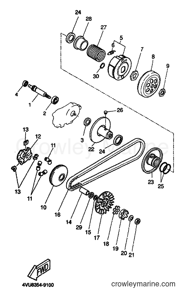 1999 Scooter CW50 - CW50 (4VVP) [010] - CLUTCH