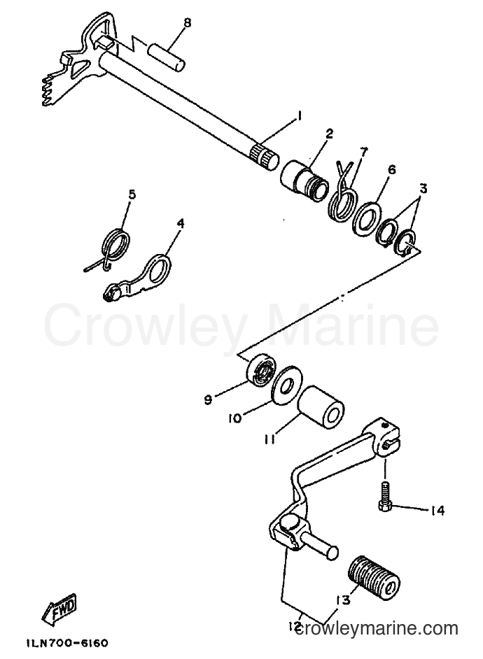 1990 Dirt Bike TT250 - TT250 (3DC2) [010] - SHIFT SHAFT