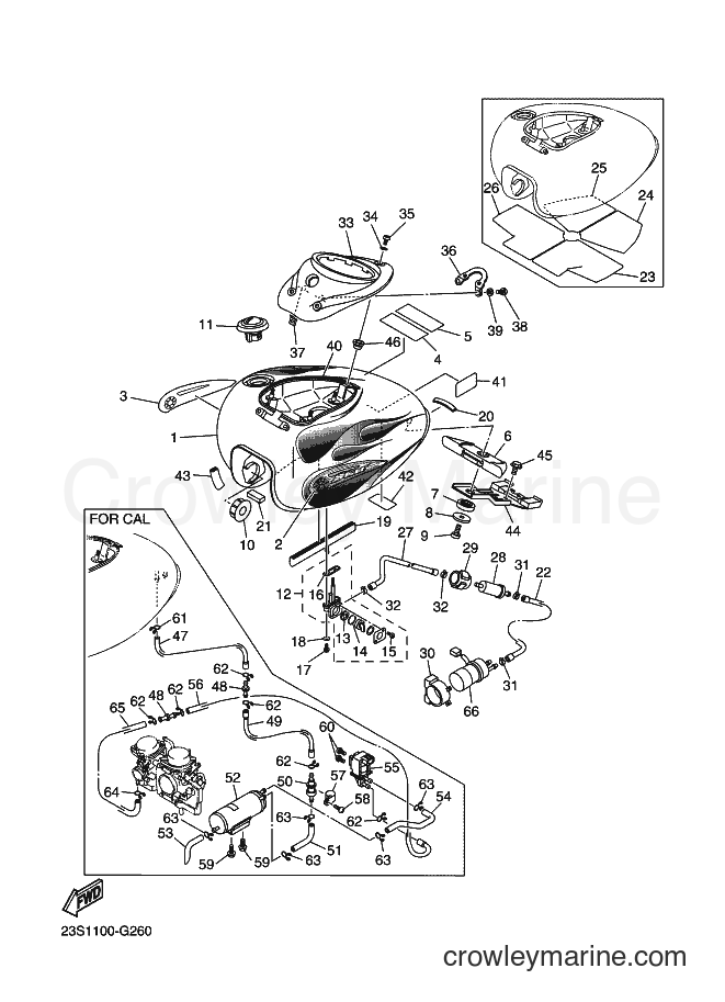 2008 Cruiser XVS1100A - XVS1100A (23S3) [010] - FUEL TANK