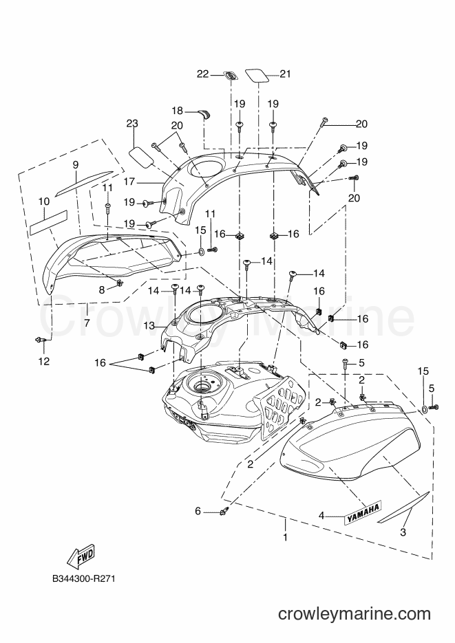 2016 Sport Bike XSR700 - XSR700 (B344) [010] - FUEL TANK 2