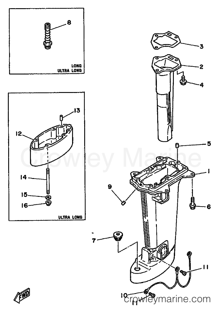 Yamaha Motors 8CEM (6N0) [750] - UPPER CASING