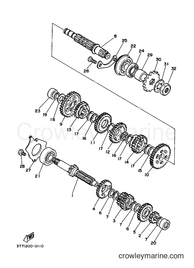 2004 Dirt Bike DT175 - DT175 (3FJF) [010] - TRANSMISSION