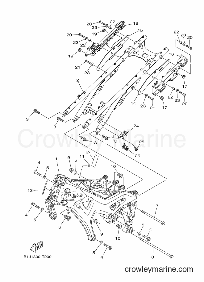 2019 Street Bike MTT850D - MTT850D (B1J7) [010] - FRAME