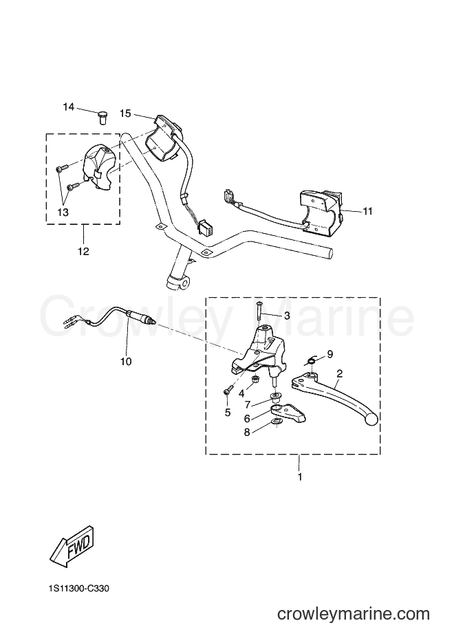 Yamaha Motors EW50 (1S12) [020] - HANDLE SWITCH & LEVER