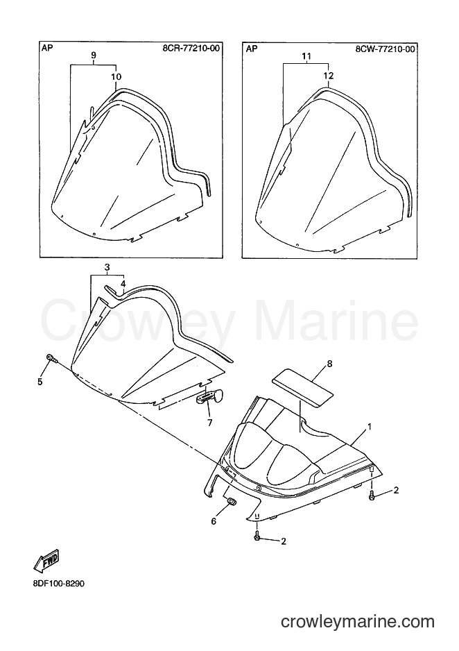 Yamaha Motors SRX600 (8DF2) [020] - WINDSHIELD