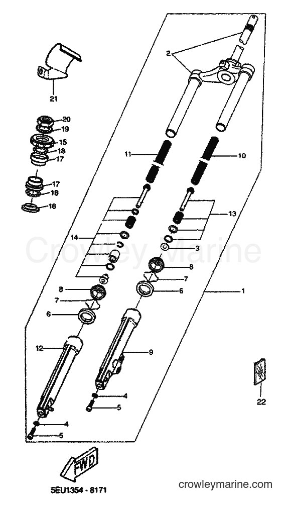 Yamaha Motors YH50 (5PF1) [020] - FRONT FORK