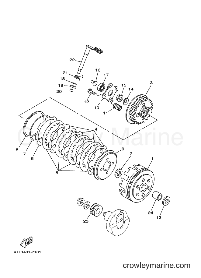 2002 Scooter JZ120F - JZ120F (5NM4) [010] - CLUTCH