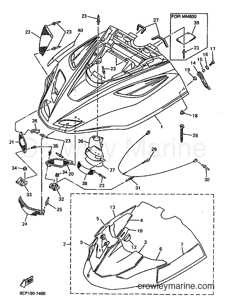 1997 Snowmobile VX600LT - VX600LT (8CS1) [020] - SHROUD