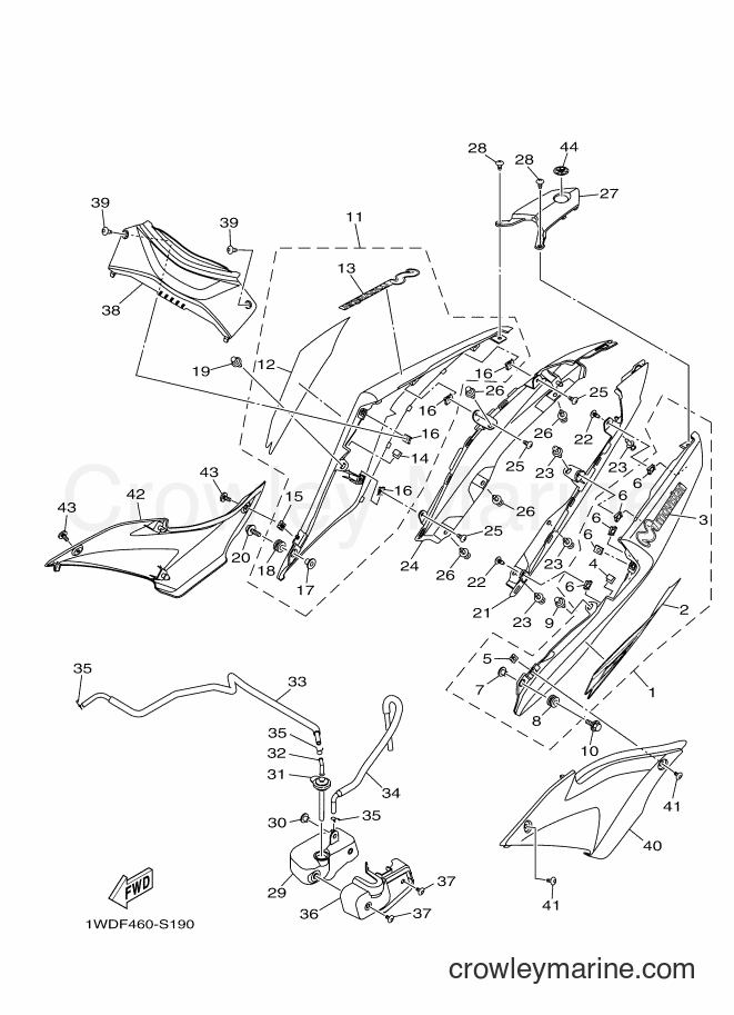 Yamaha Motors YZF-R25 (1WDF) [010] - SIDE COVER