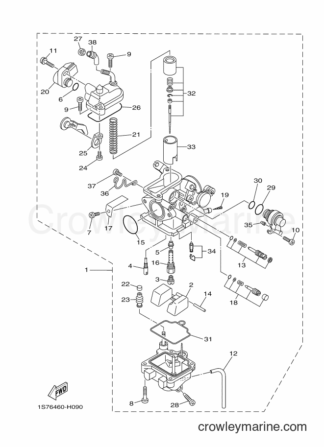 2009 Scooter T135SEC - T135SEC (1S76) [010] - CARBURETOR