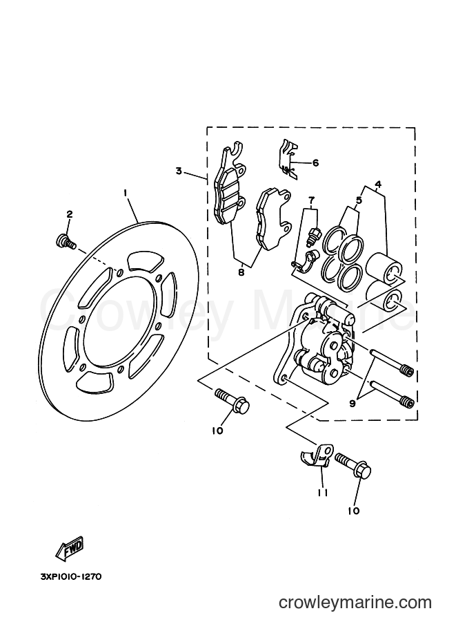 1991 Dirt Bike WR200R - WR200R (4BF1) [010] - FRONT BRAKE CALIPER