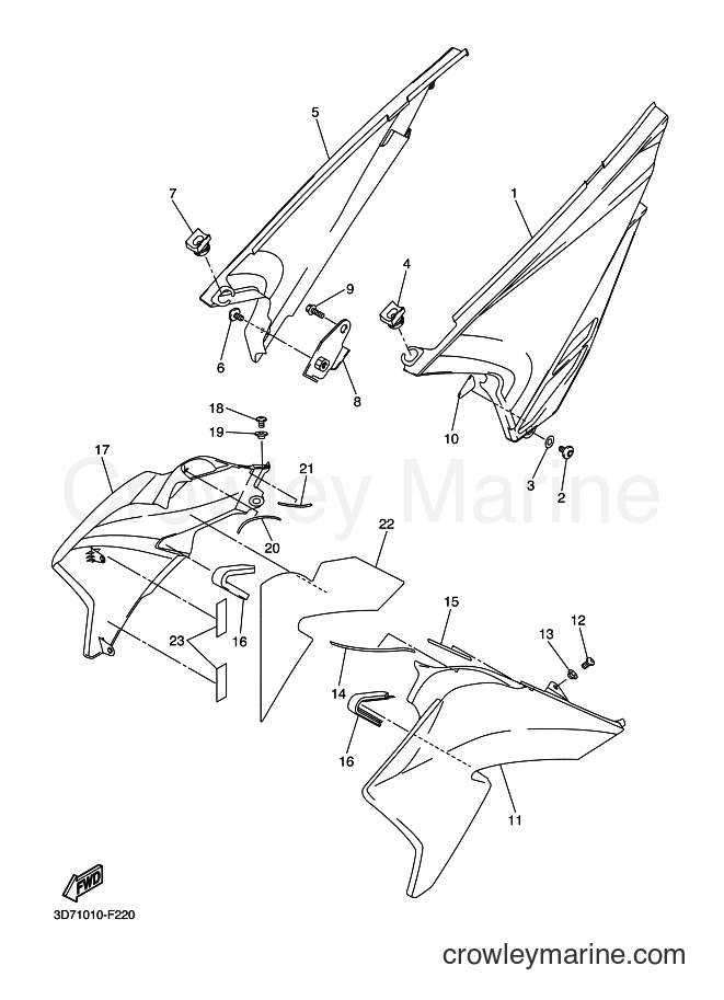 2010 Dirt Bike WR250R - WR250R (3D75) [010] - SIDE COVER