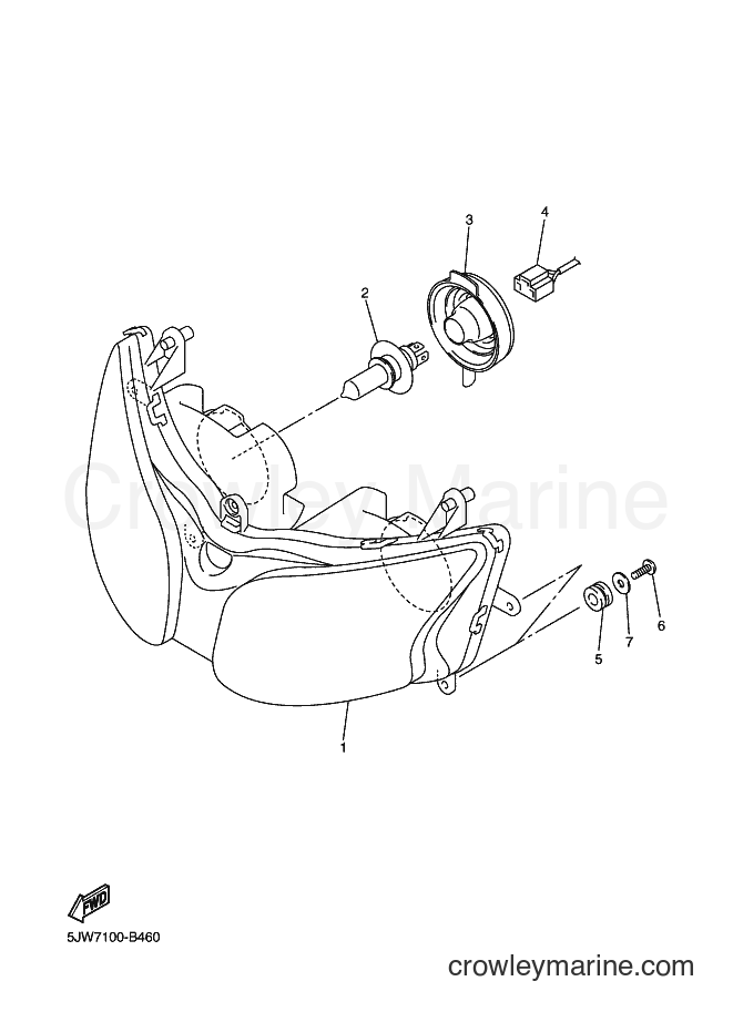 2003 Sport Bike FJR1300 - FJR1300 (5JW7) [010] - HEADLIGHT
