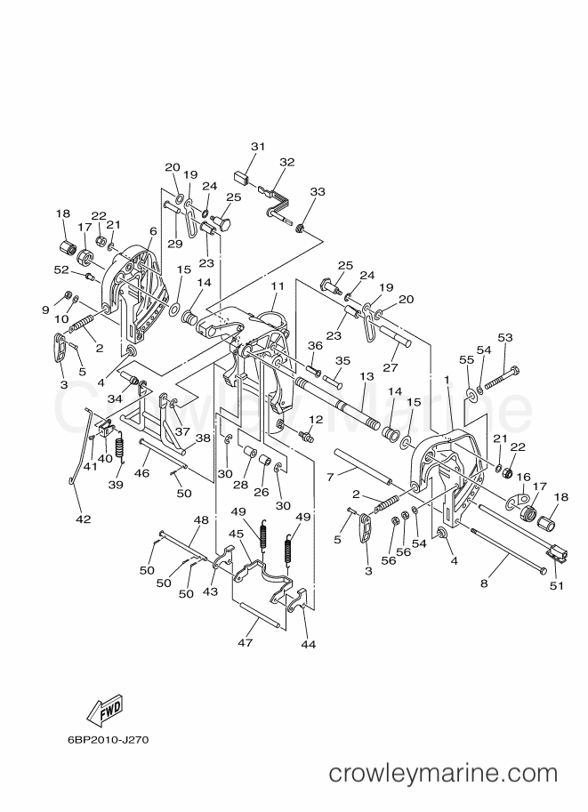 Yamaha Motors F25DETL (6BP2) [280] - BRACKET 2