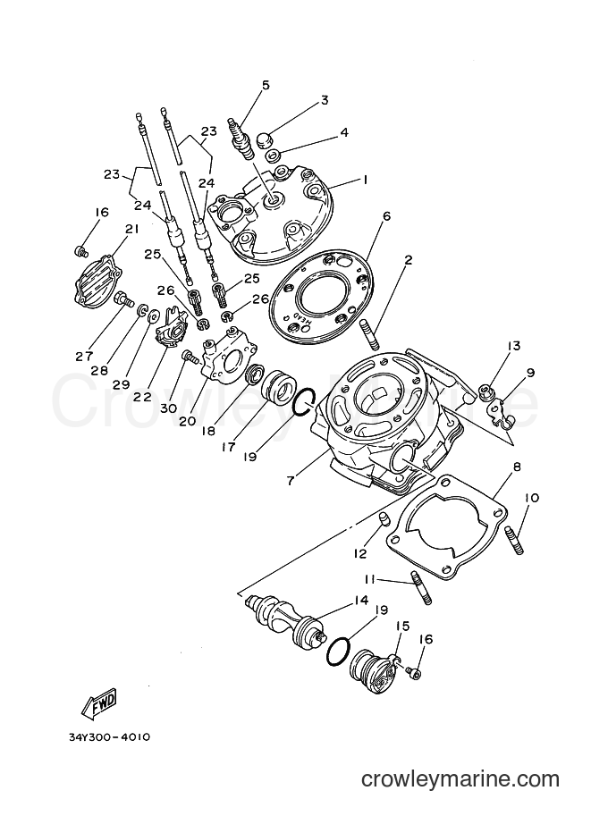 Yamaha Motors DT200U (40R0) [010] - CYLINDER