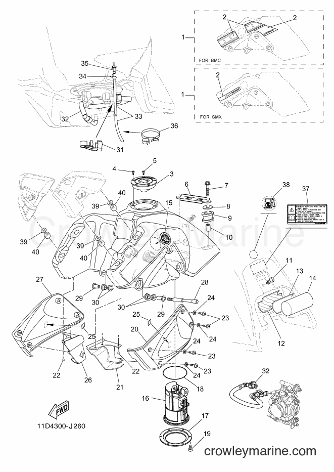 Yamaha Motors XT660Z (11D4) [030] - FUEL TANK
