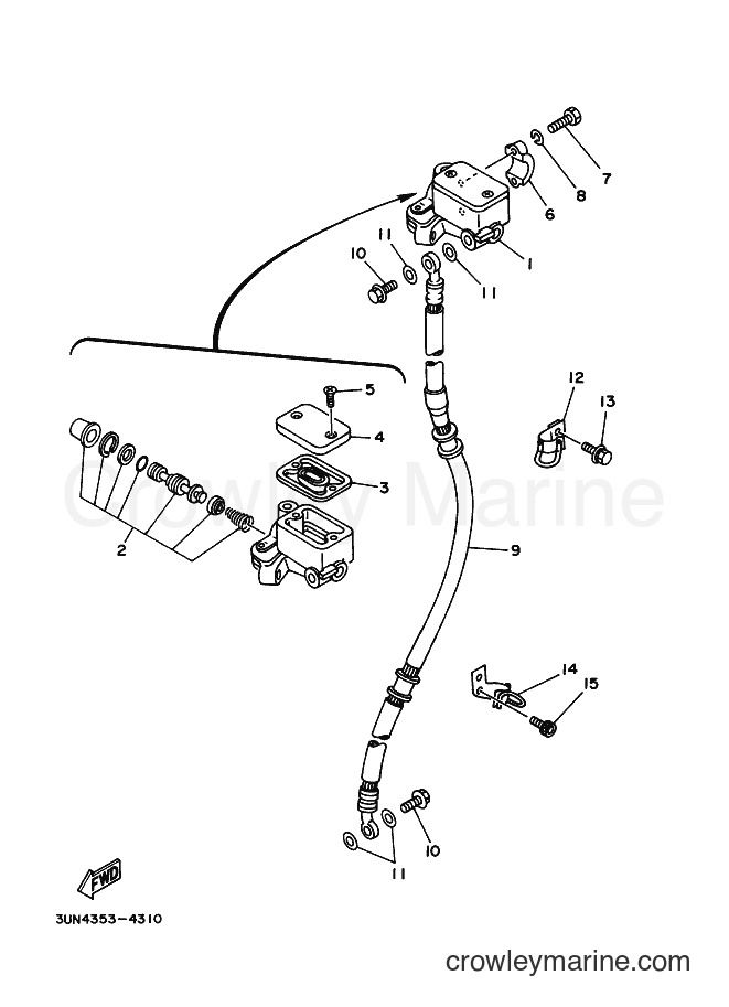 1996 Scooter DT50LC - DT50LC (3UN5) [010] - FRONT MASTER CYLINDER