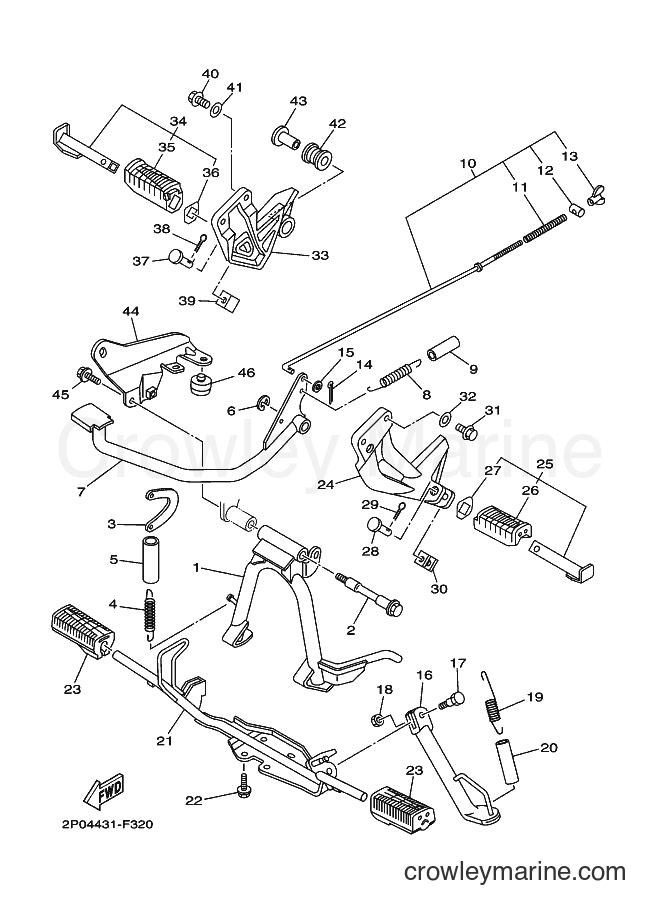 Yamaha Motors T110SE (2P09) [010] - STAND & FOOTREST