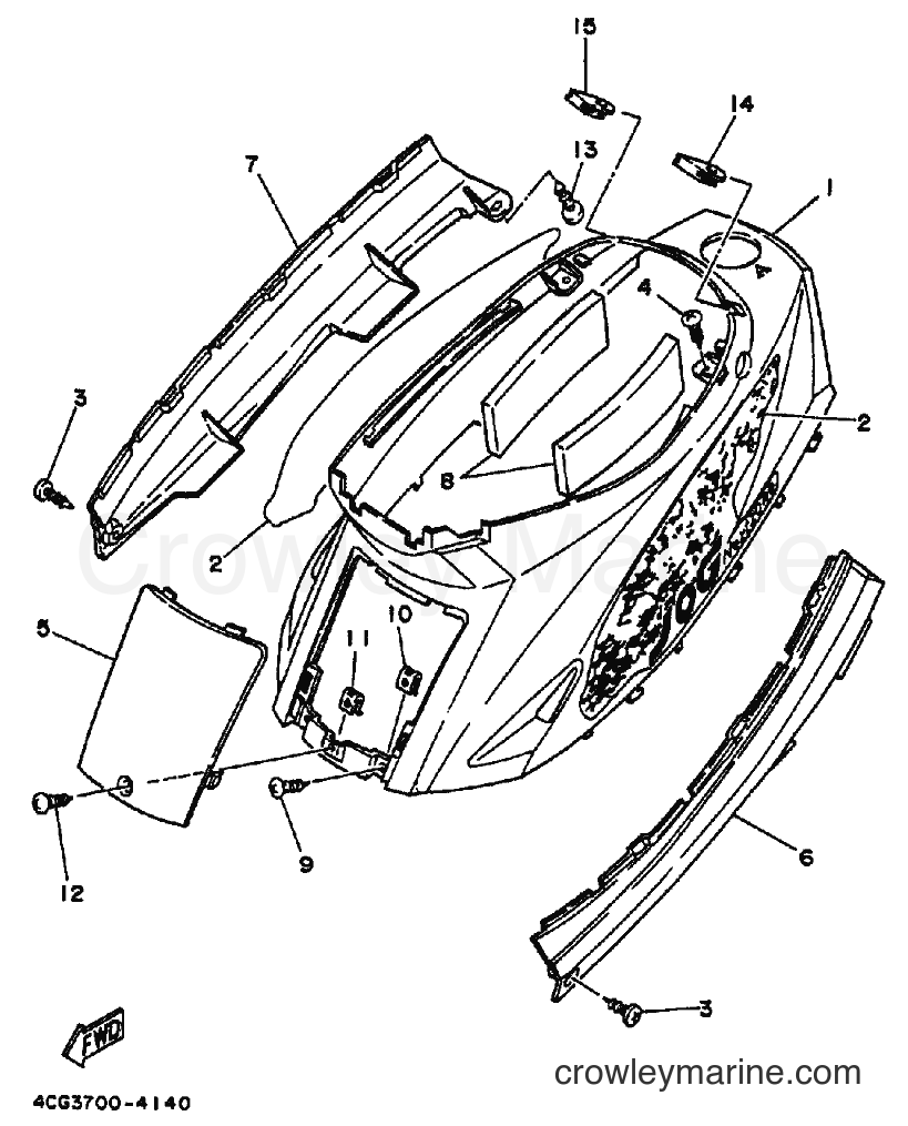 1994 Scooter CY50 - CY50 (3SA5) [010] - SIDE COVER