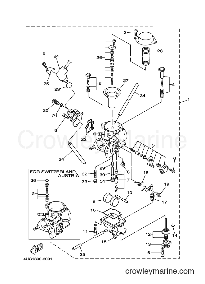 1997 Scooter YP250 - YP250 (4UC2) [080] - CARBURETOR