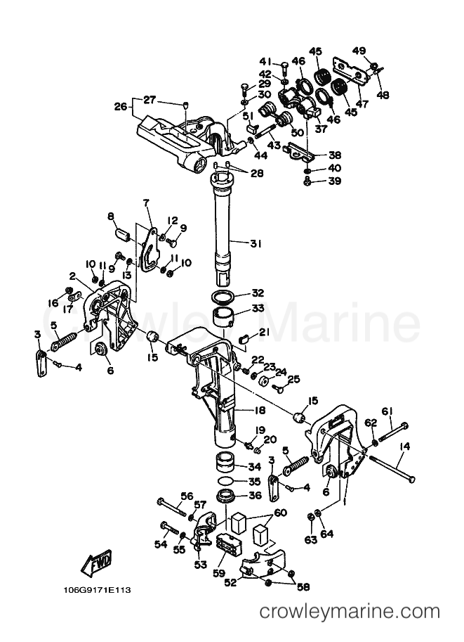 Yamaha Motors F9.9B (6G9) [030] - BRACKET 1