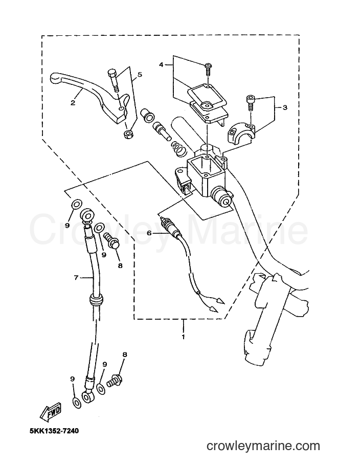 Yamaha Motors YN100'99 (5KK2) [010] - FRONTMASTERCYLINDER