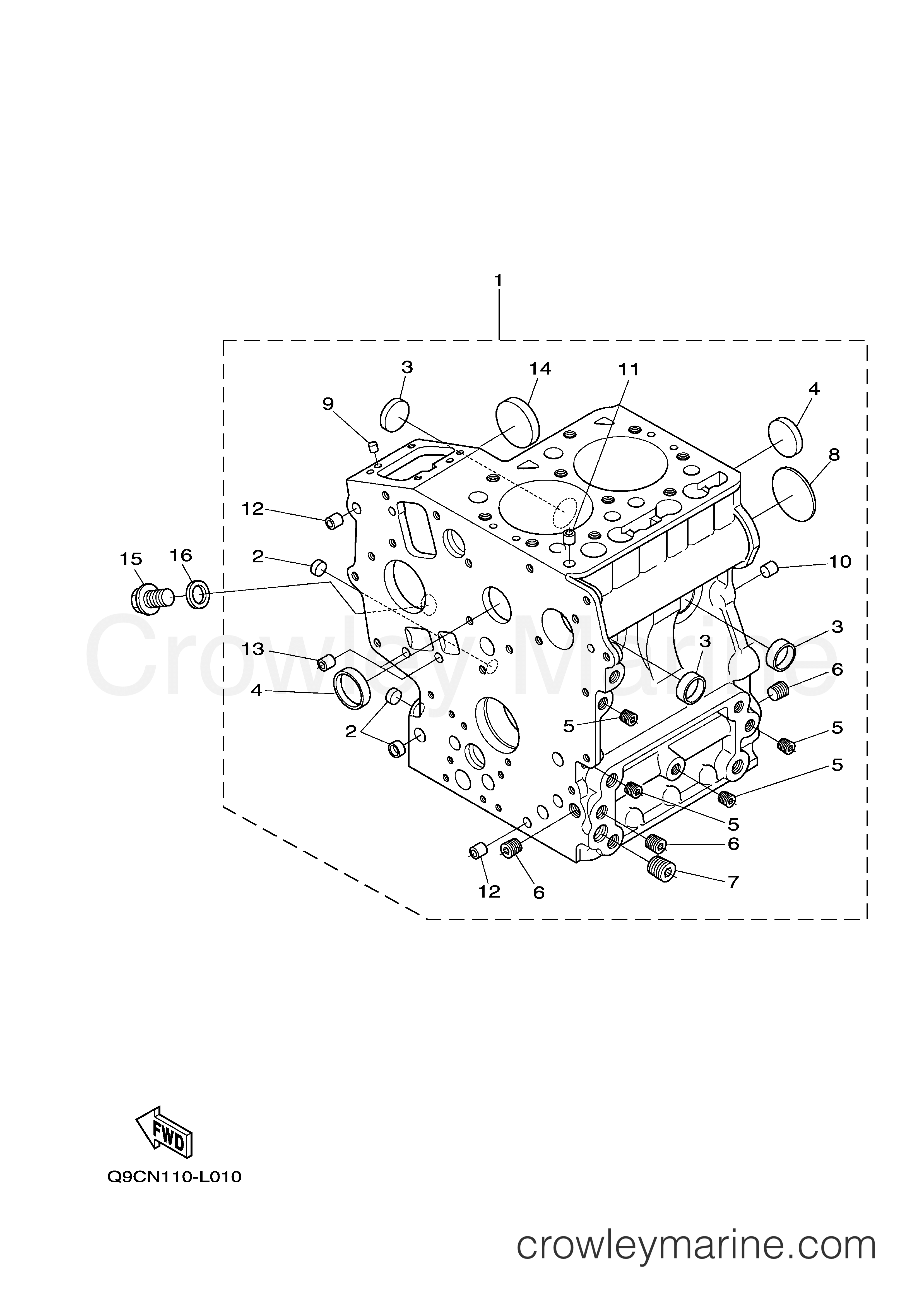 Yamaha Motors EDL7000SDE - CRANKCASE