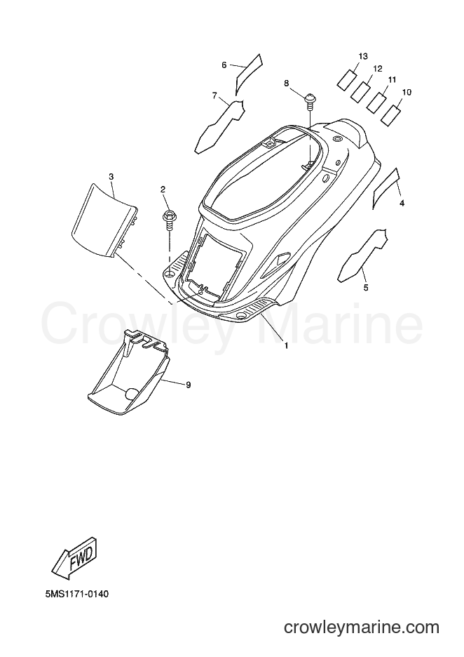 Yamaha Motors CW50 (5MS2) [010] - SIDE COVER