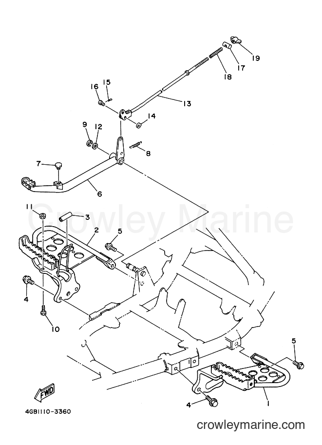 1995 ATV YFM400FW - YFM400FW (4GBA) [020] - STAND & FOOTREST