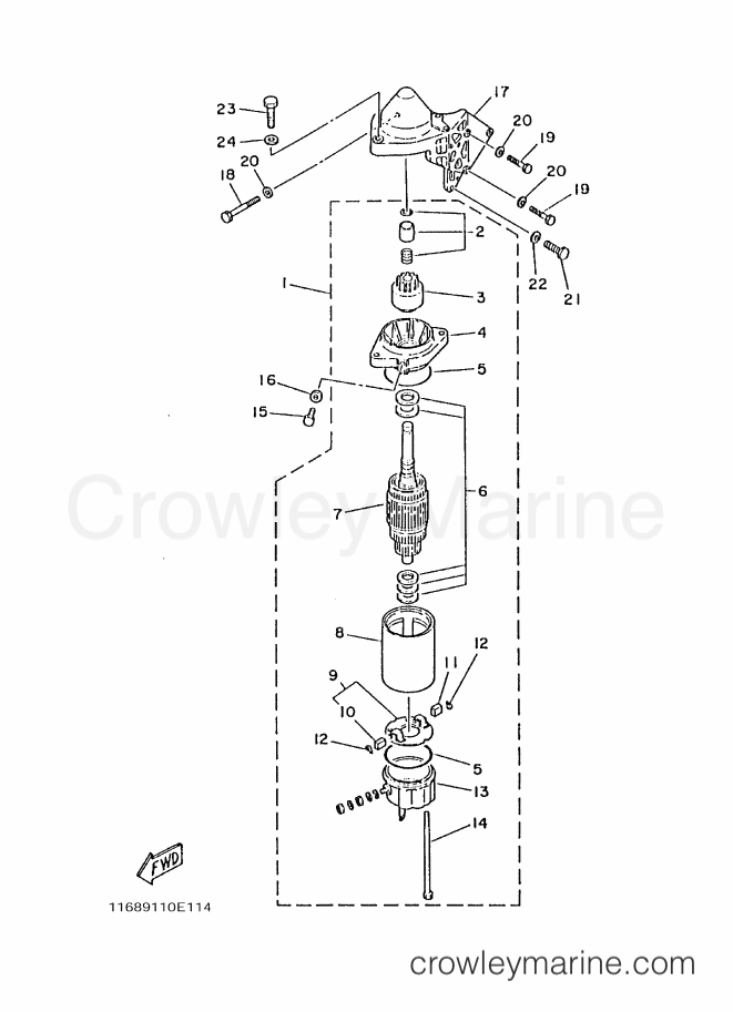 STARTING MOTOR - 1991 International 30hp 30AE (6890) [010] | Crowley Marine
