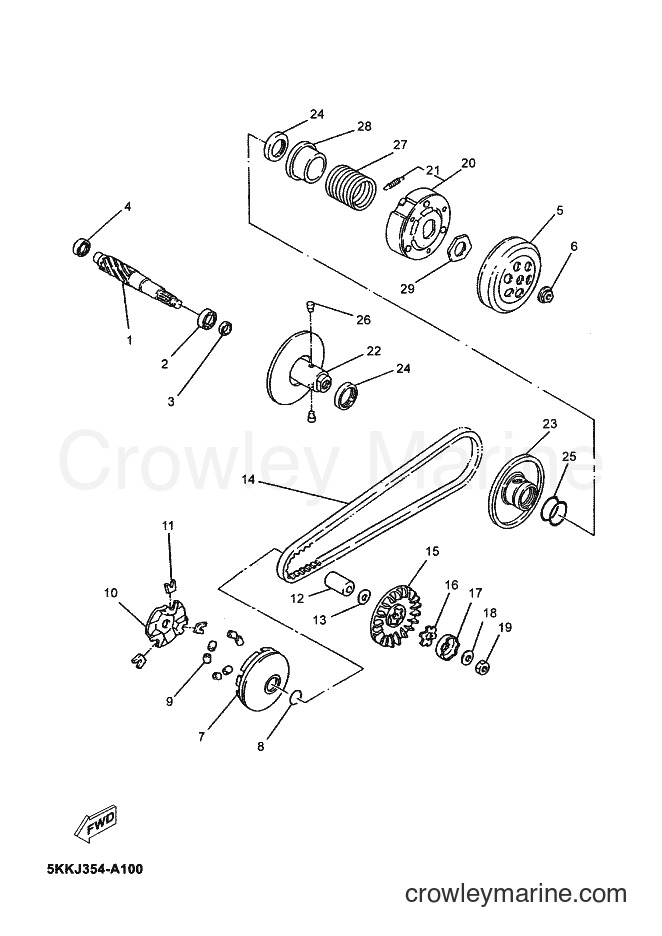 Yamaha Motors YN100 (5KKK) [040] - CLUTCH
