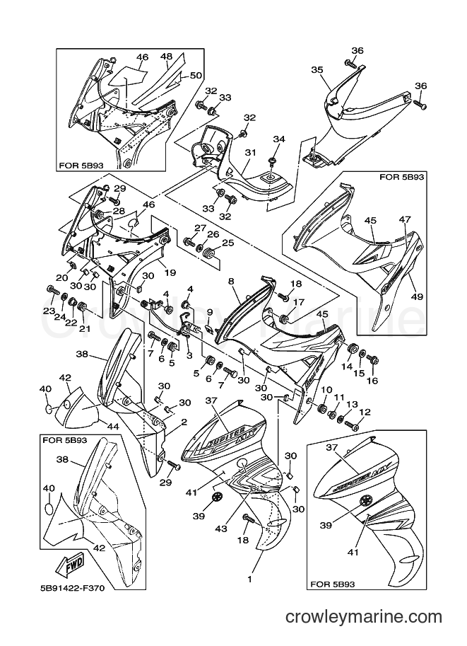 Yamaha Motors T110SEC (5B93) [010] - LEG SHIELD
