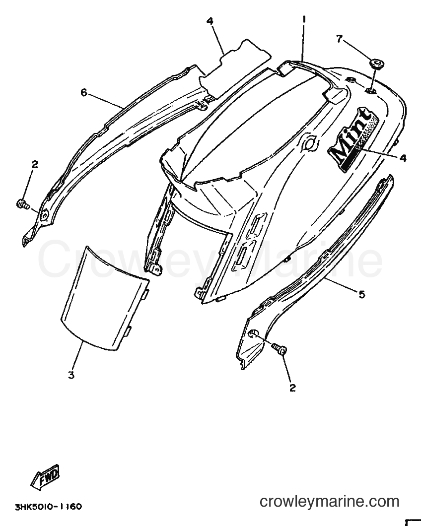 1994 Scooter SH50 - SH50 (3UV4) [999] - SIDE COVER