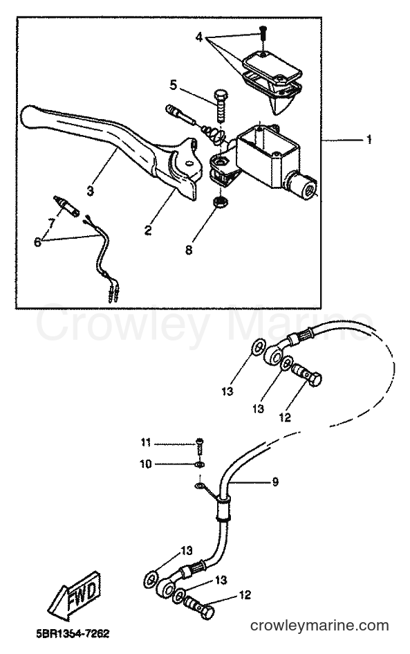 2001 Scooter YQ50 - YQ50 (5KL4) [010] - FRONT MASTER CYLINDER