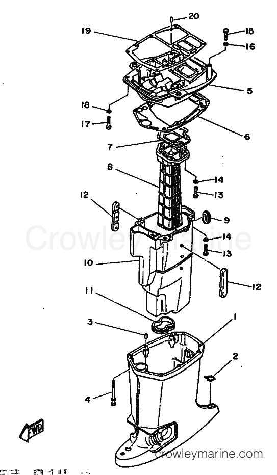 Yamaha Motors 70ETN (6H3) [999] - UPPER CASING