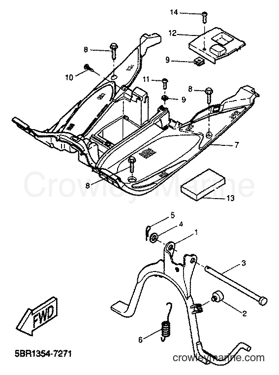 2001 Scooter YQ50 - YQ50 (5KL4) [010] - STAND & FOOTREST