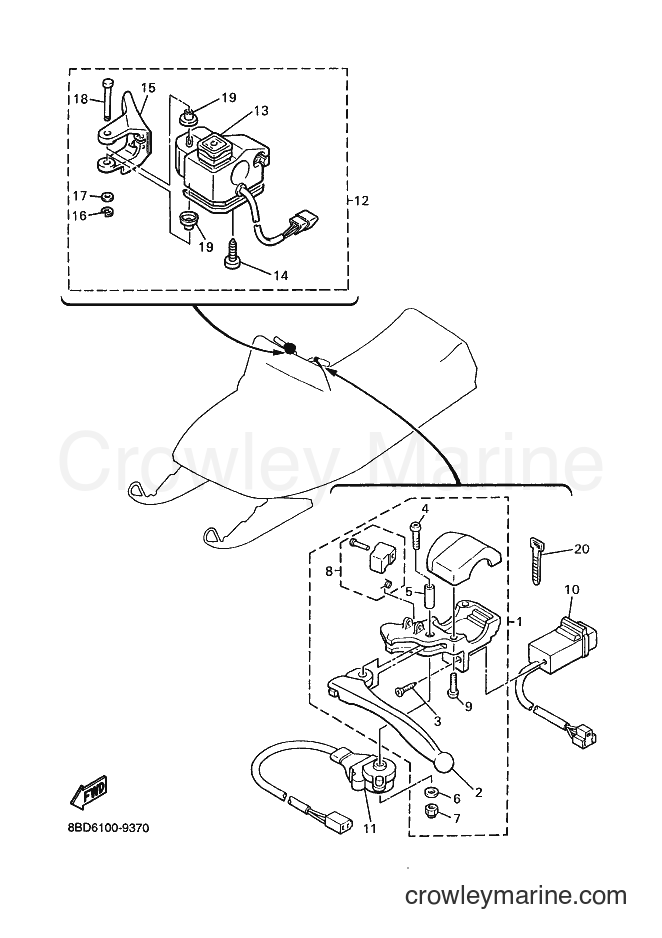 1999 Snowmobile BR250T - BR250T (8BD6) [020] - HANDLE SWITCH & LEVER