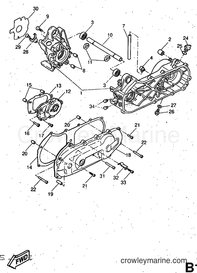 1997 Scooter YQ50 - YQ50 (5CN1) [999] - CRANKCASE