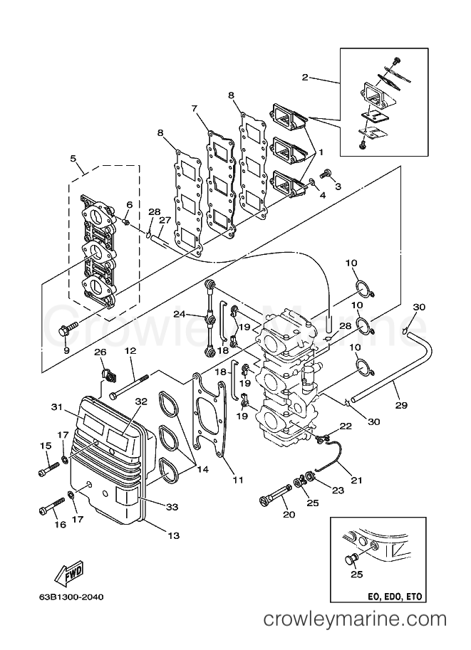 Yamaha Motors 40V (63B1) [130] - INTAKE