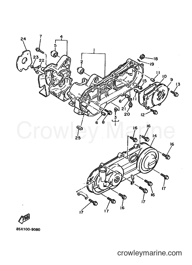 1989 Snowmobile SV80 - SV80 (85X1) [010] - CRANKCASE